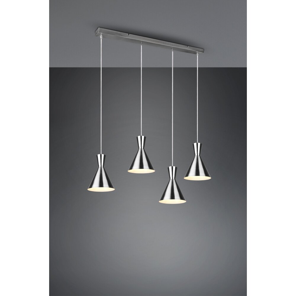Suspension Reality Enzo Nickel mat, 4 lumières main product photo