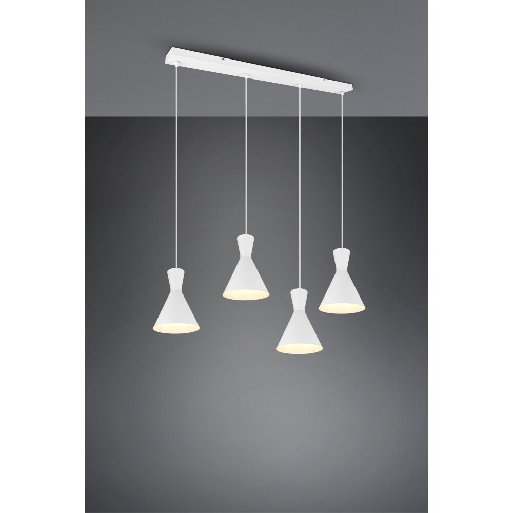 Suspension Reality Enzo Blanc, 4 lumières main product photo