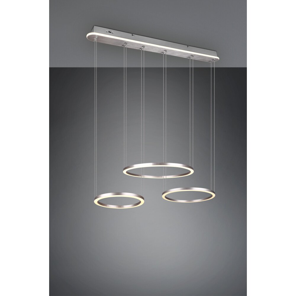 Suspension Trio-Leuchten Morrison LED Nickel mat, 1 lumière main product photo