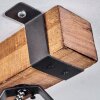 Plafonnier Pehefito Gris, Bois foncé, Noir, 4 lumières