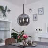 Suspension Loiulo Nickel mat, Argenté, 1 lumière