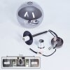 Suspension Loiulo Nickel mat, Argenté, 1 lumière