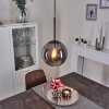 Suspension Loiulo Nickel mat, Argenté, 1 lumière