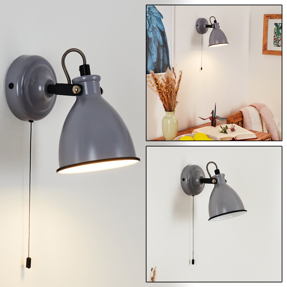 Applique murale Selki Gris, Noir, 1 lumière main product photo