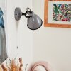 Applique murale Selki Gris, Noir, 1 lumière
