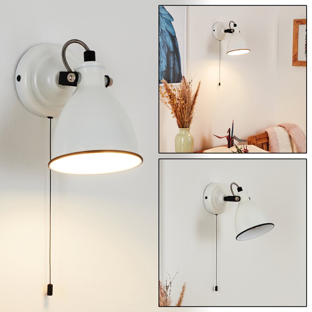 Applique murale Selki Noir, Blanc, 1 lumière main product photo