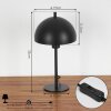 Lampe de table Kaitulai Noir, 1 lumière