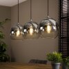 Suspension Eidanger Argent Oxydé, 3 lumières