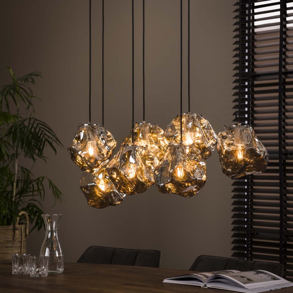 Suspension Marore Argent Oxydé, 7 lumières main product photo