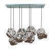 Suspension Marore Argent Oxydé, 7 lumières