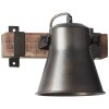 Applique murale Brilliant-Leuchten Decca Bois foncé, Noir, 1 lumière