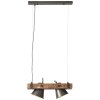 Suspension Brilliant-Leuchten Decca Bois foncé, Noir, 2 lumières