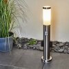 Borne lumineuse Gaborone LED Nickel mat, 1 lumière, Détecteur de mouvement