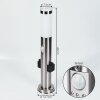 Borne lumineuse Gaborone LED Nickel mat, 1 lumière, Détecteur de mouvement