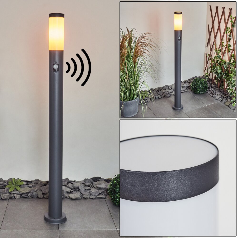 Borne lumineuse Gaborone Anthracite, 1 lumière, Détecteur de mouvement main product photo