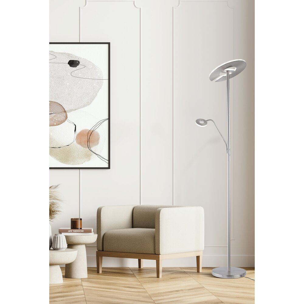 Lampadaire Fischer-Honsel Dent LED Nickel mat, 1 lumière main product photo