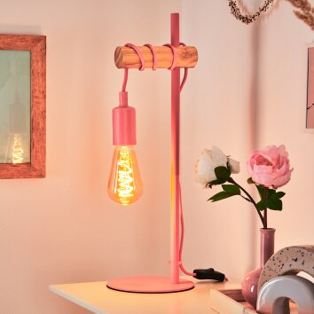 Lampe de table Picmy Écru, Rose, 1 lumière Lampe de table Picmy Écru, Rose, 1 lumière