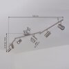 Plafonnier Javel Chrome, Nickel mat, 6 lumières