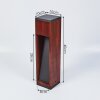 Borne lumineuse Byremo Bois foncé, Noir, 1 lumière