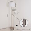 Lampadaire Vezza Nickel mat, 2 lumières