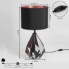 Lampe de table Marang Cuivre, Noir, 1 lumière
