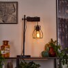Lampe de table Gondo Brun, Noir, 1 lumière