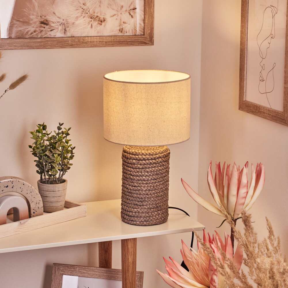 Lampe de table Dambrois Brun, Écru, 1 lumière main product photo
