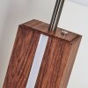 Lampe de table Sangineto Bois foncé, Nickel mat, Blanc, 2 lumières