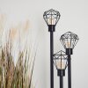 Borne lumineuse Solda Noir, 3 lumières