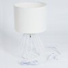 Lampe de table Avon Blanc, 1 lumière