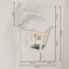 Applique murale d'extérieur Naofe Blanc, 1 lumière Applique murale d'extérieur Naofe Blanc, 1 lumière