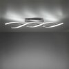 Plafonnier Leuchten-Direkt LOLAsmart-SWING LED Acier brossé, 2 lumières, Télécommandes, Changeur de couleurs