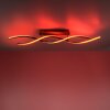 Plafonnier Leuchten-Direkt LOLAsmart-SWING LED Acier brossé, 2 lumières, Télécommandes, Changeur de couleurs