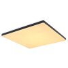 Plafonnier Globo ULLY LED Noir, Blanc, 1 lumière, Télécommandes, Changeur de couleurs