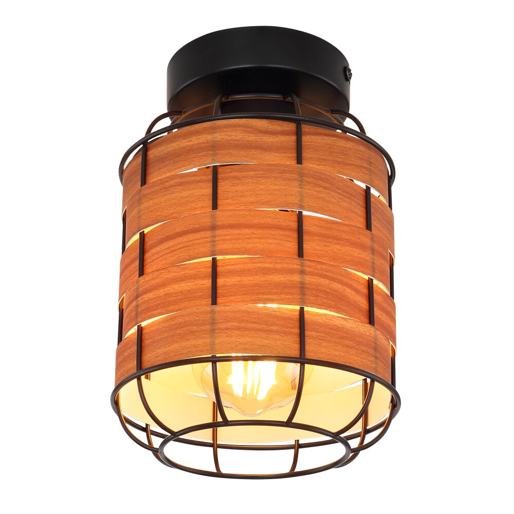Plafonnier Globo ELMAR Noir, 1 lumière main product photo