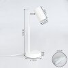 Lampe de table Javel Chrome, Blanc, 1 lumière Lampe de table Javel Chrome, Blanc, 1 lumière