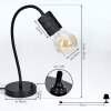 Lampe de table Ajaccio Noir, 1 lumière
