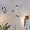 Lampadaire Javel Chrome, Nickel mat, 3 lumières