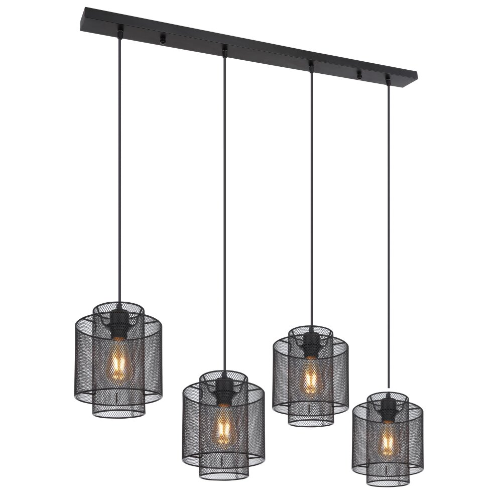 Suspension Globo AUGUSTIN Noir, 4 lumières main product photo
