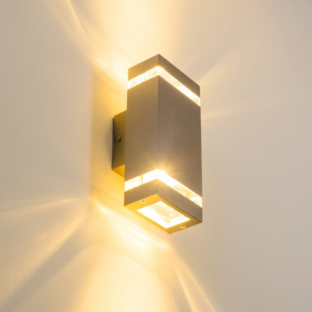 Lampe murale d'extérieur Lutec Acier inoxydable, 2 lumières main product photo