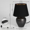 Lampe de table Tapona Brun foncé, Nickel mat, 1 lumière