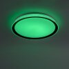 Plafonnier Leuchten-Direkt LOLAsmart-KARI LED Argenté, 1 lumière, Télécommandes, Changeur de couleurs