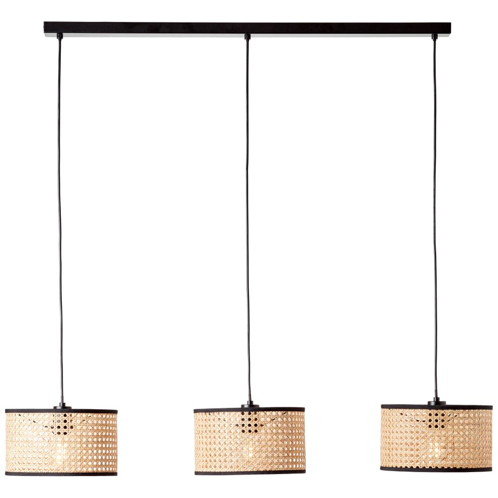 Suspension Brilliant-Leuchten Wiley Noir, 3 lumières main product photo