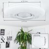 Plafonnier Page LED Blanc, 2 lumières, Télécommandes, Changeur de couleurs