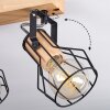 Plafonnier Binot Écru, Noir, 4 lumières
