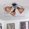 Plafonnier Aeschi Noir, 3 lumières