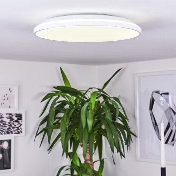 Plafonnier Bergell LED Blanc, 1 lumière