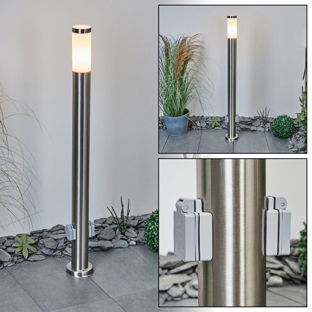 Borne lumineuse Sessa Nickel mat, 1 lumière main product photo