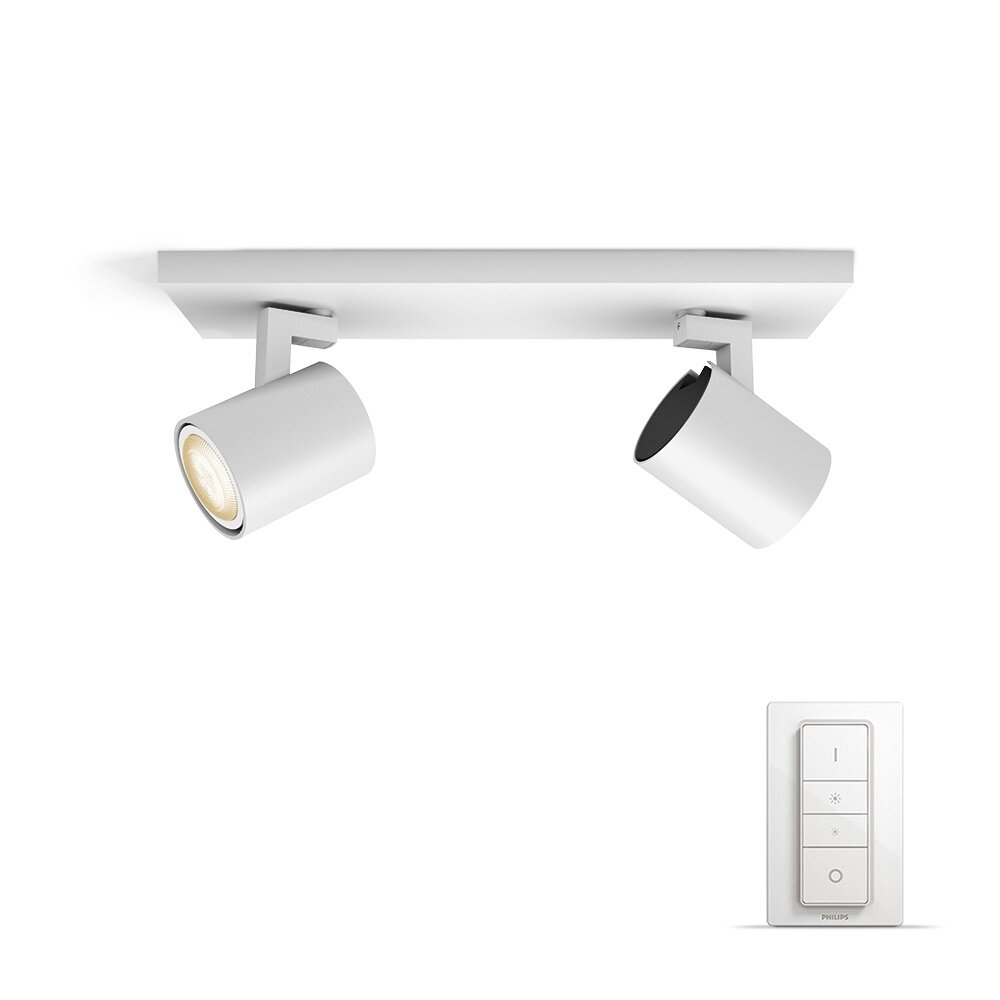 Spot de plafond, kit de base Philips Hue Ambiance White Runner LED Blanc, 2 lumières, Télécommandes main product photo