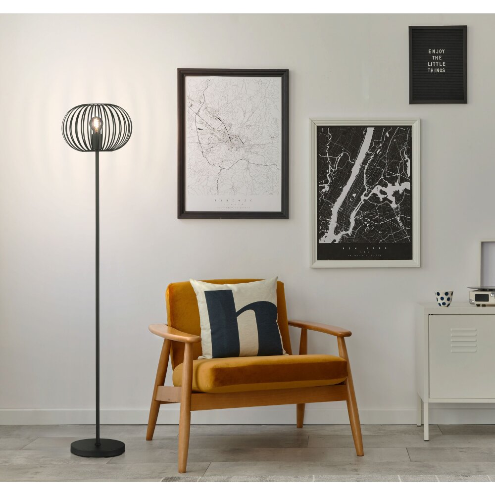 Lampadaire Fischer-Honsel Mocca Noir, 1 lumière main product photo